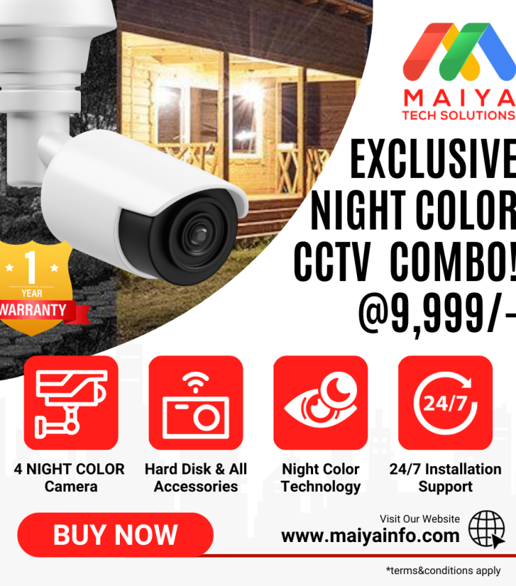 4 Channel Night Color Vision CCTV Combo with Dahua 4 Channel XVR